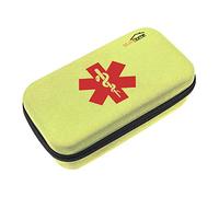 uwows Asma Aerochamber Custodia per bambini e adulti. Borsa per la medicina impermeabile e organizzatore di viaggio per inalatore, distanziatore, maschera, epipene e medicinali. (Solo caso, giallo)