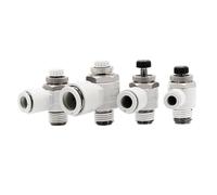 UWUKCJOKQ 6PCS AS1201F/2201F/3201F-M5/01/02-04A/06A Cilindro di Controllo della velocità dell'acceleratore Connettore Pneumatico di Scarico/Aspirazione valvola a Farfalla(04-10s,Exhaust Regulating)
