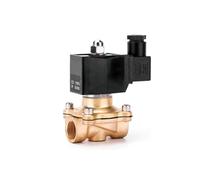 UWUKCJOKQ Elettrovalvola Impermeabile IP65 a 2 Vie da 1/2 "1" 2 "Pollici Acqua 220V 12V 24V 110V Ottone Normalmente Chiusa(24vdc-NC,1 inch)