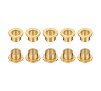 uxcell 10 cuscinetti a manicotto flangiato, foro da 10 mm x diametro esterno 12 mm x lunghezza 10 mm, boccole autolubrificanti in bronzo sinterizzato