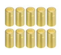 uxcell 100 capsule termorestringenti in PVC per bottiglie di vino, con linguetta a strappo, copertura superiore termorestringente per cantine e cucina di casa, giallo/oro, 30 x 60 mm