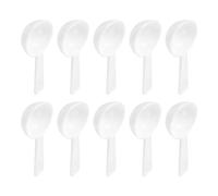 uxcell 100 cucchiai dosatori in plastica riutilizzabili per cipria, cucchiai da cucina con manico corto, cucchiaini da caffè per cucina, 3 g, bianco