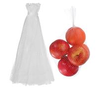 uxcell 100 sacchetti in rete riutilizzabili, 35 cm, per cova uova, lavabili, traspiranti, rete elastica, per conservare frutti di mare, verdure, cipolle, generi alimentari, colore bianco