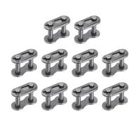 uxcell 10Pcs #40H/DIN/ISO 08AH Catena Master Connettore Link Roller, 1/2 "Passo in acciaio al carbonio, Standard Collegamento Split Links