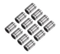 uxcell 12 cuscinetti a sfera lineari LM5UU, diametro foro 5 mm, diametro esterno 10 mm, lunghezza 15 mm, cuscinetti a movimento lineare per macchine utensili CNC stampante 3D