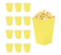 uxcell 12 scatole per popcorn, per film notturni, 7,1 cm, colore: giallo | Porta bicchieri per cinema, carnevale, feste, famiglie, cinema