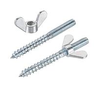 uxcell 12pcs M6x60mm Hanger Bolt, 10pcs M6 Ali Dadi per Mobili