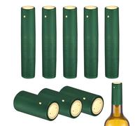 uxcell 150 capsule termorestringenti in PVC, 3 x 6,1 cm, per bottiglie di vino, con linguetta a strappo, per cantine e cucina domestica, oro/verde