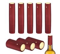 uxcell 150 capsule termorestringenti in PVC, 3 x 6,1 cm, per bottiglie di vino, con linguetta a strappo, per cantine e cucina domestica, oro/rosso