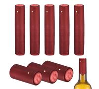 uxcell 150 capsule termorestringenti in PVC, 3 x 6,1 cm, per bottiglie di vino, con linguetta a strappo, per vinificare cantine e cucina di casa, rosso/rosso
