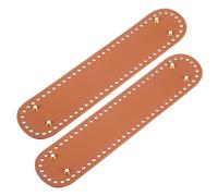 uxcell 2 cuscinetti ovali per borse in pelle PU, 320 x 70 mm, base per cuscino per borse a tracolla all'uncinetto, colore marrone