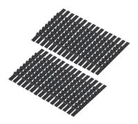 uxcell 200 impugnature antiscivolo adesive in silicone per grucce in legno e plastica, nero (7 x 0,6 cm)