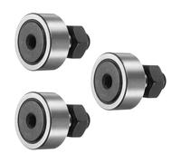 uxcell 3 cuscinetti CF12-1/KR32 PPX, cuscinetti a rulli, in acciaio cromato, diametro 32 mm, tipo prigioniero M12, per guida per macchine utensili, presa esagonale, 3 pezzi