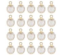 uxcell 30 ciondoli a forma di conchiglie marine, placcati oro, per accessori fai da te per cellulari, portachiavi, 19 x 13 mm, bianco
