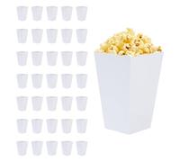 uxcell 36 scatole per popcorn, 7,1 cm, contenitori per popcorn, per cinema, carnevale, feste, famiglie, cinema, colore: bianco