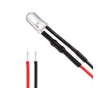 uxcell 36pcs colori misti 5mm LED precablati luce DC3-6V 20cm pre-cablato LED