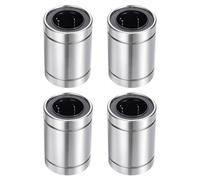 uxcell 4 cuscinetti lineari LM25UU, foro da 25 mm, diametro esterno 40 mm, lunghezza 59 mm, cuscinetti a sfera lineari con superficie nichelata, cuscinetti sigillati in gomma a doppio lato, in acciaio