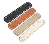 uxcell 4 cuscinetti ovali per borse in pelle PU, 320 x 70 mm, base per cuscino per borsa a maglia, nero+marrone+kaki+beige