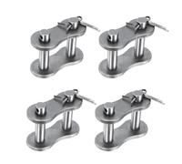 uxcell 4Pcs #120H/DIN/ISO 24AH Catena Master Connettore Link Roller, 1-1/2 "Passo in acciaio al carbonio, Standard Collegamento Split Links