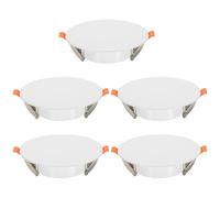 uxcell 5 piastre rotonde di copertura per soffitto da 135 mm, per faretti LED, foro da parete, montaggio a molla, pannello di accesso decorativo piatto per soffitti o aperture a parete, bianco opaco