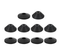 uxcell 5 rondelle in gomma M6, 5 guarnizioni coniche M8 in gomma non silenziose per prevenire le perdite, kit per la riparazione del serbatoio del WC e della vasca, nero