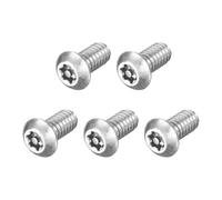 uxcell 5 viti di sicurezza Torx per macchina da 1/4-20 x 1/2", in acciaio inox 304, resistenti alle manomissioni, con filettatura completa, antifurto, a prova di manomissione, color argento