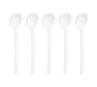 uxcell 50 cucchiai dosatori in plastica riutilizzabili per cipria, cucchiaio con manico lungo, cucchiaini da cucina da caffè per cucina, 1,5 g, bianco