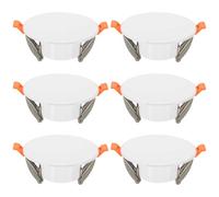 uxcell 6 piastre rotonde di copertura per soffitto da 95 mm, per faretti LED, foro da parete, montaggio a molla, pannello decorativo piatto di accesso per soffitti o pareti da 5,6 a 8,4 cm, bianco