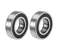 uxcell 60/22-2RS - Cuscinetti a sfera a gola profonda Z2, 22 mm x 44 mm x 12 mm, in acciaio cromato, 2 pezzi