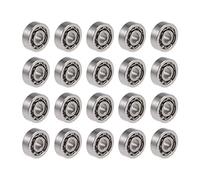 uxcell 681 cuscinetti a sfera profondi 1mm diametro interno 3mm OD 1mm foro aperto tipo acciaio cromato Z2 20pcs