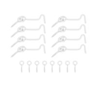 uxcell 8 ganci girevoli per cabina e chiavistello, serrature per porte e finestre da 5,1 cm, gancio in ferro con viti di montaggio, per finestre in legno, armadi, armadi, colore bianco