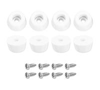 uxcell 8 piedini in gomma per paraurti, 8 mm di altezza x 14 mm di larghezza, cuscinetti rotondi con rondella in acciaio inox e viti per mobili, elettrodomestici, elettronica