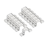 uxcell A Forma di U Staffa Connettore 22 x 27mm 304 In Acciaio Inox per Porta Chiusa Bar Titolare Strut Canale 12pcs