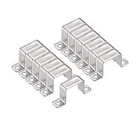 uxcell A Forma di U Staffa Connettore 38 x 42mm 304 In Acciaio Inox per Porta Chiusa Bar Titolare Strut Canale 12pcs