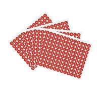 uxcell Adesivi per lettere rotonde, 20 mm Dia Lettera L Autoadesiva in PVC Etichetta Impermeabile 500 Pz, Parola Bianca/Fondo Rosso