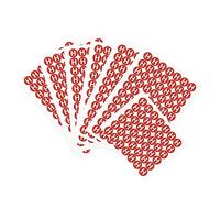 uxcell Adesivi per lettere rotonde, 38 mm Dia Lettera H Autoadesiva in PVC Etichetta Impermeabile 500 Pz, Parola Bianca/Fondo Rosso