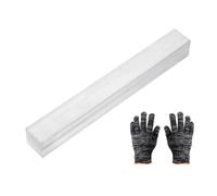 uxcell Barra piana quadrata di alluminio, 1-1/4" spessore 1-1/4" Larghezza 10" Lunghezza Piazza 6061 Piatto piano di alluminio, 30 x 30 x 254mm Stock solido del mulino con i guanti