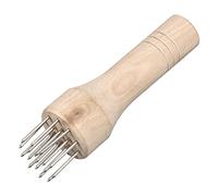 uxcell Batticarne in acciaio inox, batticarne, chiodi da cucina con manico in legno per interizzare carne, bistecche, pesce, pollo, bianco