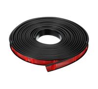 uxcell Bordo a forma di U, 5 m, autoadesivo, protezione per bordi in TPE flessibile, protezione per bordi per mobili, armadi, tavoli e mensole (15 mm, nero)