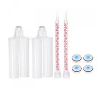 uxcell Cartuccia adesiva per pistola epossidica, 2 pezzi, miscelatore in resina plastica, cartuccia doppia colla con tubo di miscelazione per pistola adesiva per colla da 200 ml/7 oz 1:1 AB