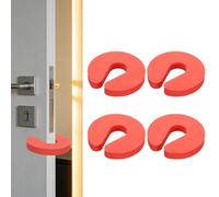 uxcell Confezione da 4 protezioni per porta, in morbida schiuma, impedisce che le dita pizzichino ferite, sbattano le porte, impediscano di rimanere bloccate nella stanza, rosso