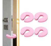 uxcell Confezione da 4 protezioni per porta, in morbida schiuma, impedisce che le dita pizzichino ferite, sbattano le porte, impediscano di rimanere bloccate nella stanza, rosa