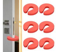 uxcell Confezione da 6 protezioni per porta, in morbida schiuma, impedisce che le dita pizzichino ferite, sbattano le porte, impediscano di rimanere bloccate nella stanza, rosso