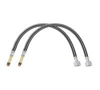 uxcell Connettore di linea di alimentazione del rubinetto lungo 40,6 cm, 2 pezzi filettatura femmina G1/2 x connettore maschio M10 intrecciato in acciaio inossidabile 304 tubo di alimentazione