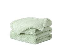 uxcell Coperta in pile di flanella, morbida e calda, in microfibra, con rete sfocata, 330 g/m², leggera, decorativa, per letto e animali domestici (76,2 x 101,6 cm, verde pallido