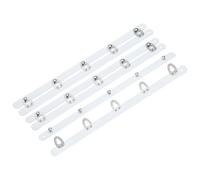 uxcell Corsetto Busk 26 cm, 3 paia di supporti per disossamento in acciaio a molla, bottoni da cucito in metallo bianco con 5 ganci e chiusura a occhiello argentati, per indumenti da donna, corsetto