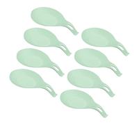 uxcell Cucchiaio in silicone, 19,5 x 9,5 cm, resistente al calore, spatola per piano cottura, 8 pezzi, verde chiaro