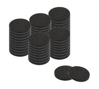 uxcell Cuscinetti per mobili, 48 pezzi, 4,4 cm, rotondi autoadesivi in feltro, protezioni per pavimenti, per mobili, sedie, gambe e pavimenti in legno (nero)