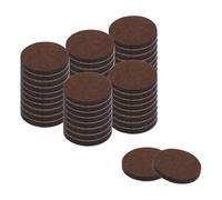 uxcell Cuscinetti per mobili, 48 pezzi, 4,4 cm, rotondi autoadesivi in feltro, protezioni per pavimenti, per mobili, sedie, gambe e pavimenti in legno (marrone)