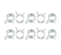 uxcell Fascetta stringitubo a molla, 20 morsetti a clip ad aria a bassa pressione in acciaio da 65 Mn da 12 mm, diametro interno da 13 mm, 14,3 mm, tubi flessibili in silicone, zincati